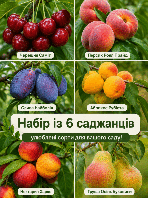 Набір з 6 саджанців плодових дерев