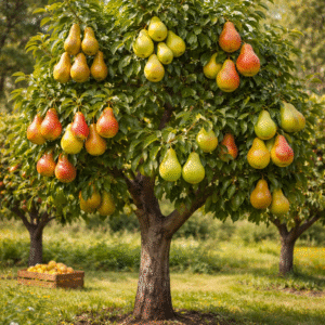 Дерево-сад: Груша Абат осіння + Бера літня + Мілена пізньолітній