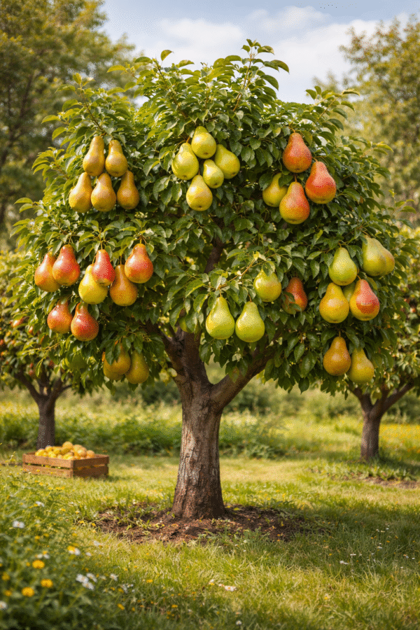 Дерево-сад: Груша Абат осіння + Бера літня + Мілена пізньолітній