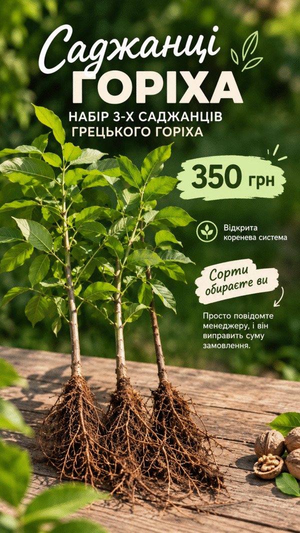 Набір з 3 саджанців грецького горіха